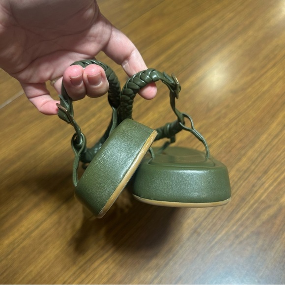 Gia Borghini / RHW leather flat braided Rosie 3 sandals - Picture 9 of 9